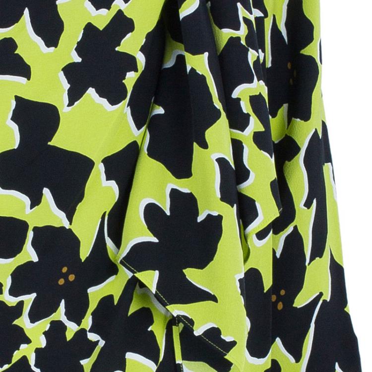 Pre Owned Diane Von Furstenberg Theresa Printed Top L