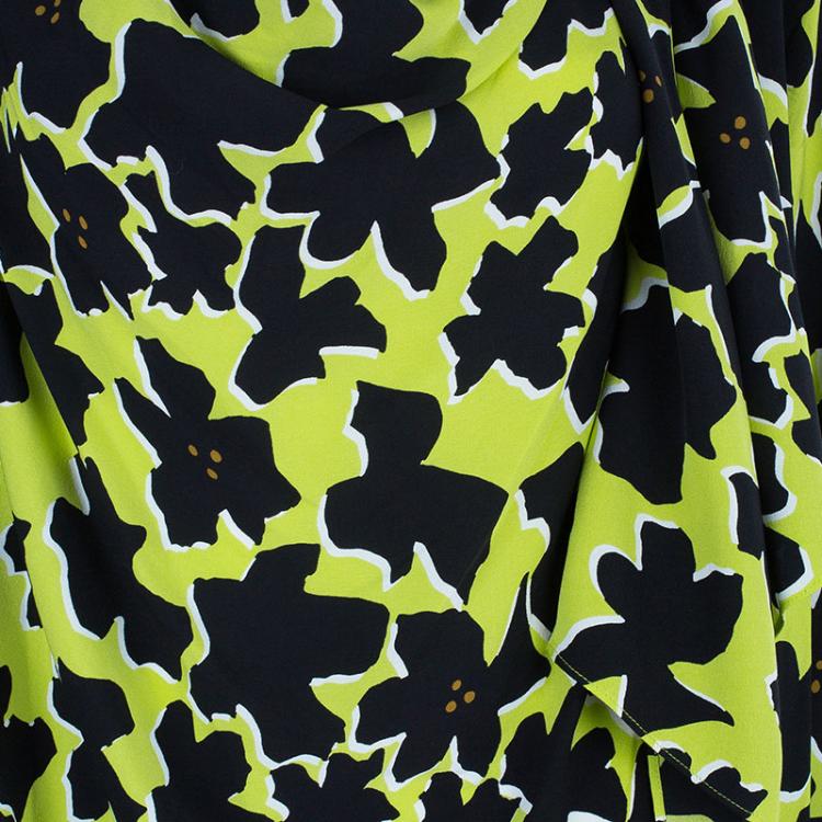 Pre Owned Diane Von Furstenberg Theresa Printed Top L