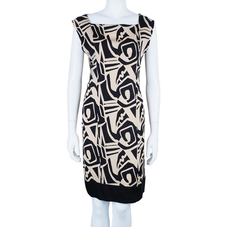 Pre Owned Diane von Furstenberg Abstract Print Samuella Dress L