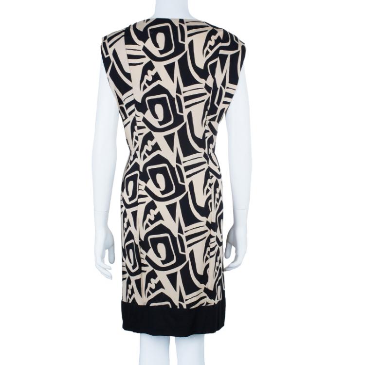Pre Owned Diane von Furstenberg Abstract Print Samuella Dress L