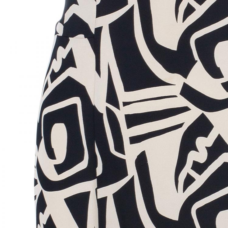 Pre Owned Diane von Furstenberg Abstract Print Samuella Dress L
