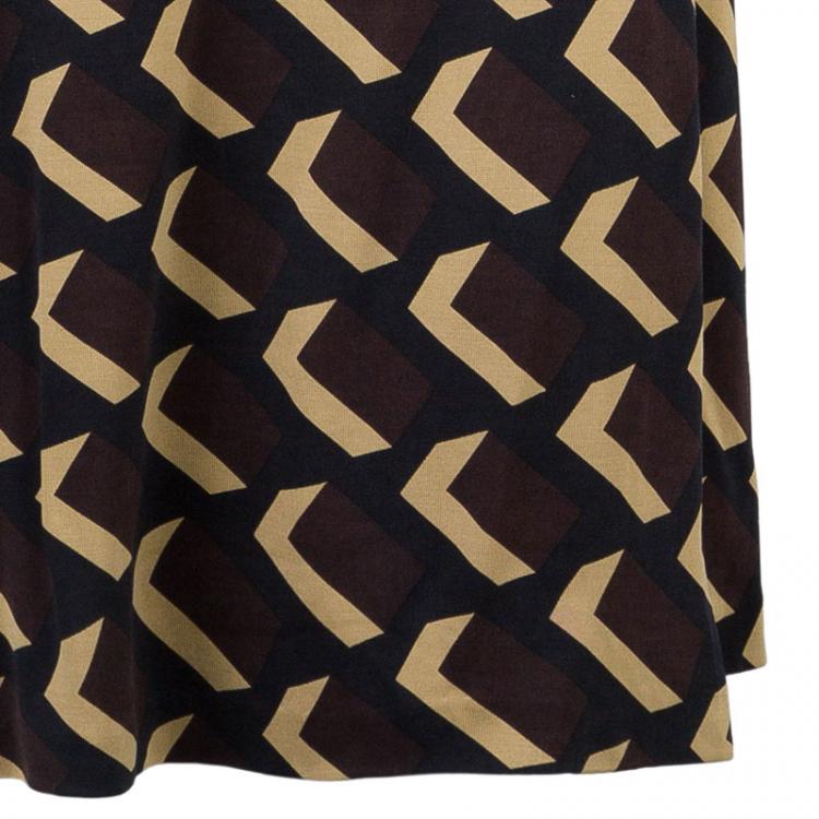 Pre Owned Diane von Furstenberg Vintage Geo Print Jeanne Wrap Dress S