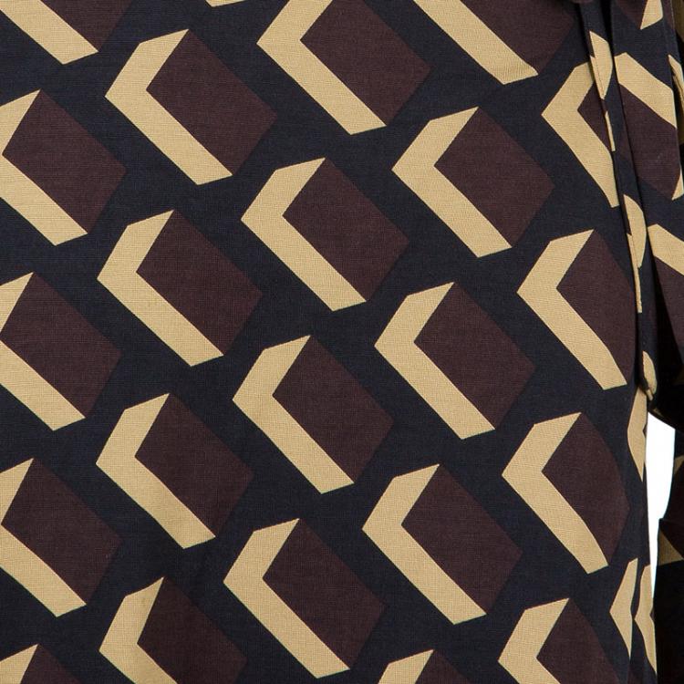 Pre Owned Diane von Furstenberg Vintage Geo Print Jeanne Wrap Dress S