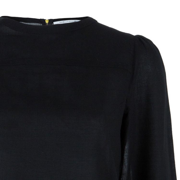 Pre Owned Diane von Furstenberg Black Silk Top M