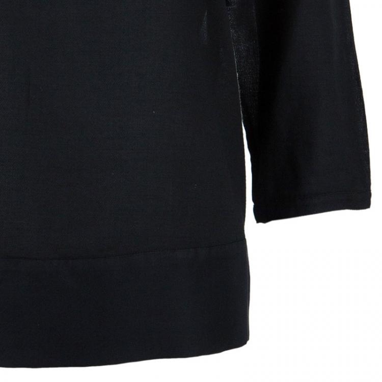 Pre Owned Diane von Furstenberg Black Silk Top M