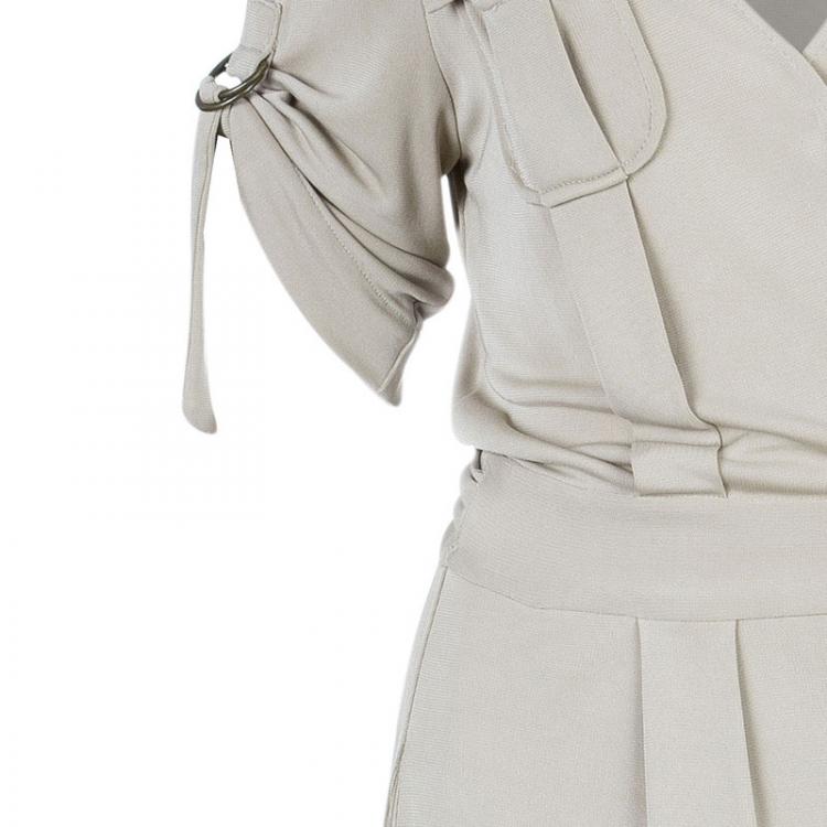 Pre Owned Diane von Furstenberg Beige Wrap Dress L