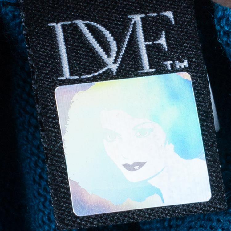 مملوكة مسبقًا Diane von Furstenberg Teal Mulan Knit Dress M