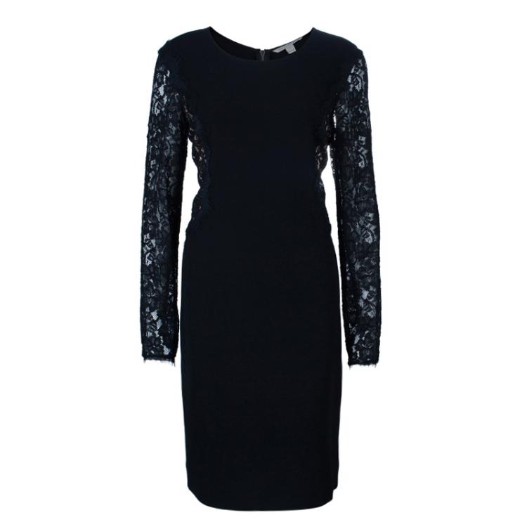 Diane Von Furstenberg Black Lace India Dress L Diane Von Furstenberg The Luxury Closet