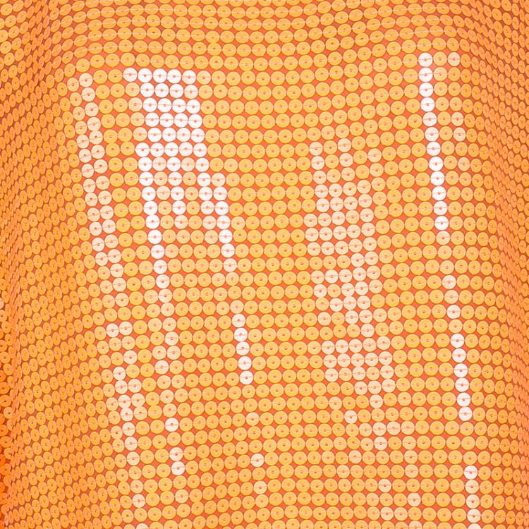 مملوكة مسبقًا Diane von Furstenberg Neon Orange Kei Embellished Top L