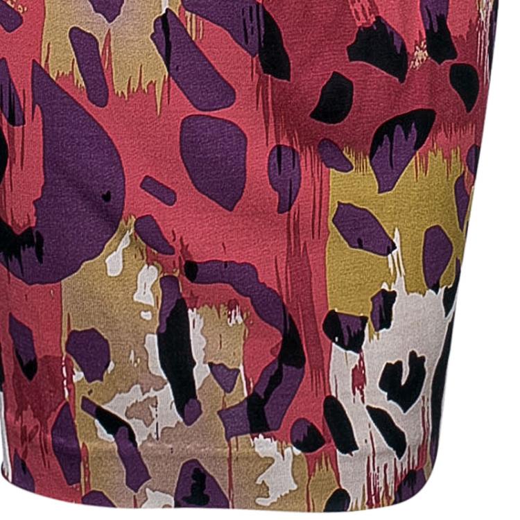 Pre Owned Diane von Furstenberg Revelry Multiprint Dress S