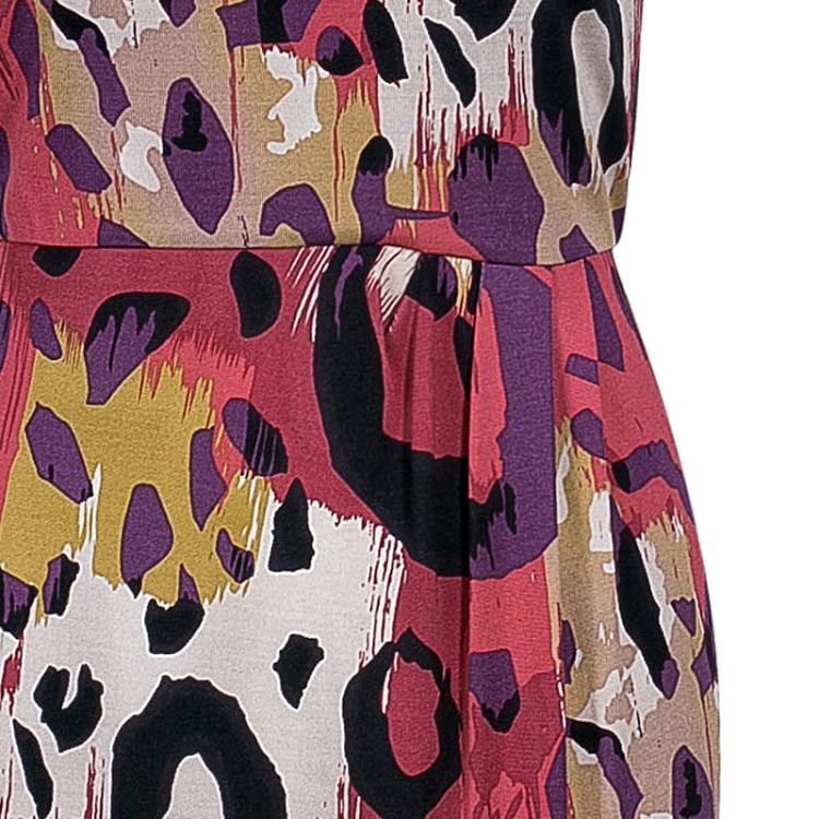 Pre Owned Diane von Furstenberg Revelry Multiprint Dress S