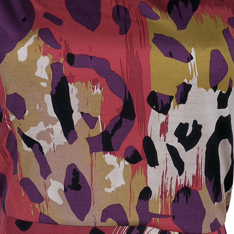 Pre Owned Diane von Furstenberg Revelry Multiprint Dress S