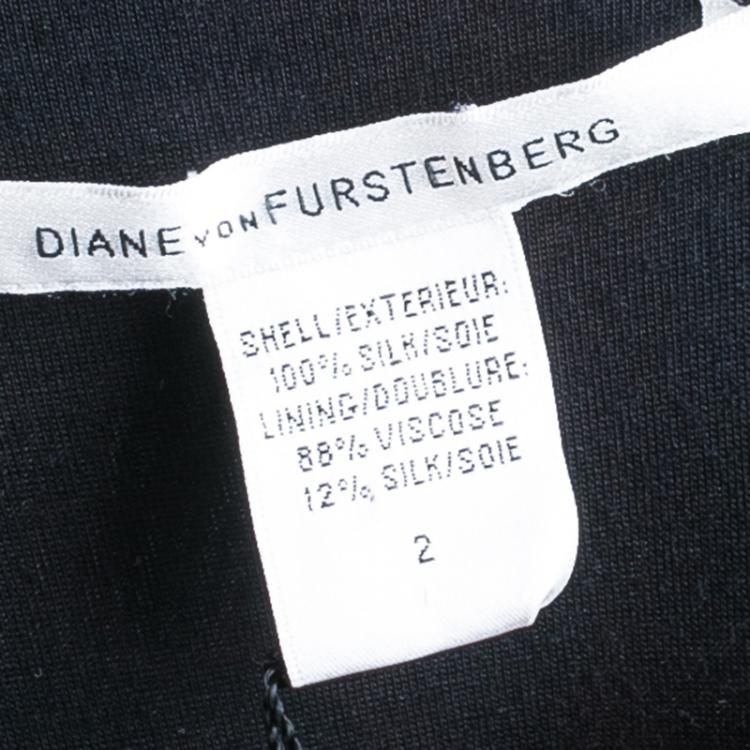 Pre Owned Diane von Furstenberg Revelry Multiprint Dress S