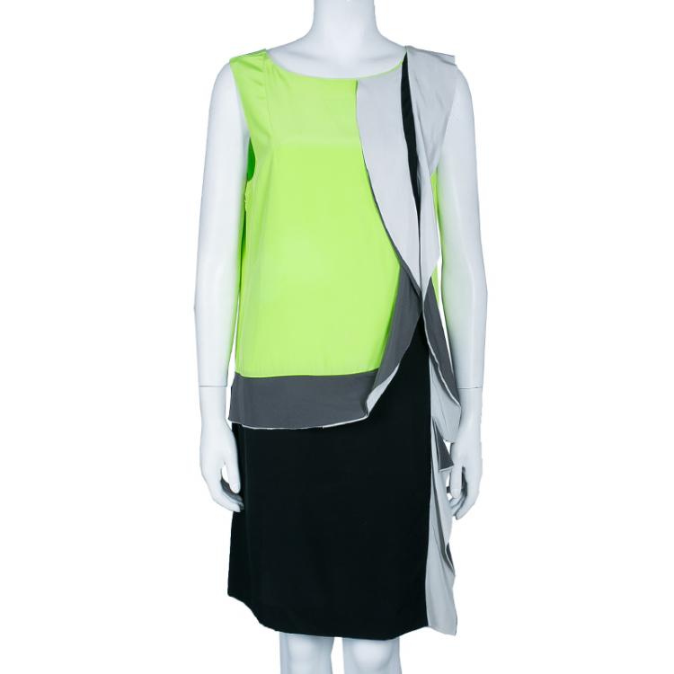 Pre Owned Diane von Furstenberg Multicolor Shizuka Silk Sleeveless Dress L