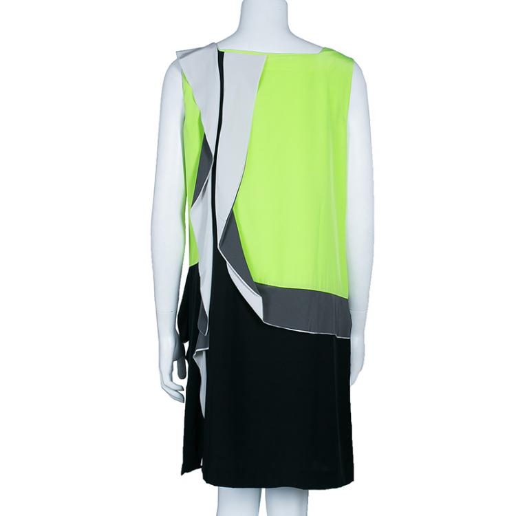Pre Owned Diane von Furstenberg Multicolor Shizuka Silk Sleeveless Dress L