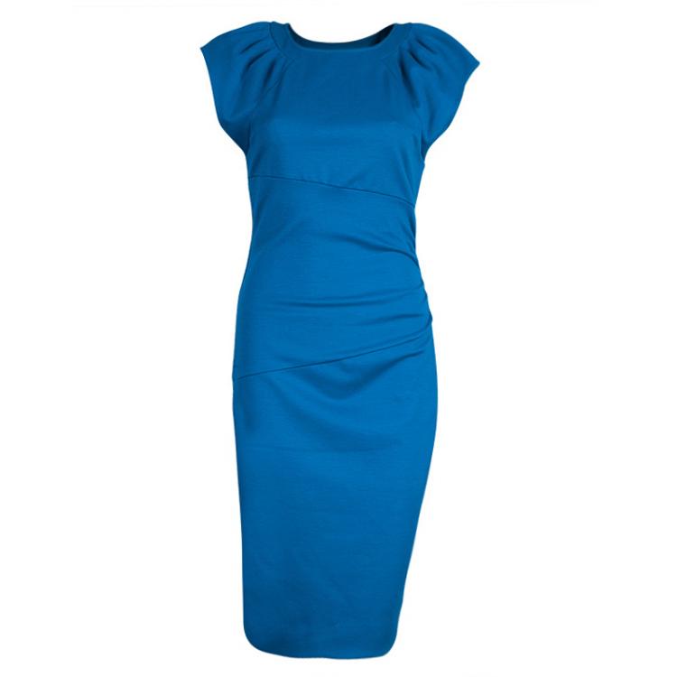 Pre Owned Diane von Furstenberg Turquoise Thane Dress M