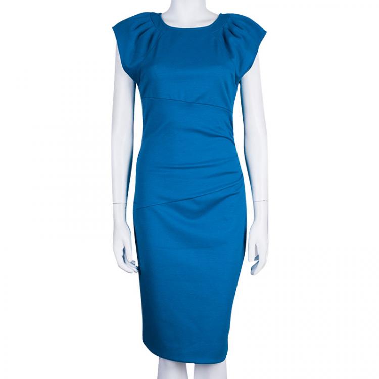 Pre Owned Diane von Furstenberg Turquoise Thane Dress M