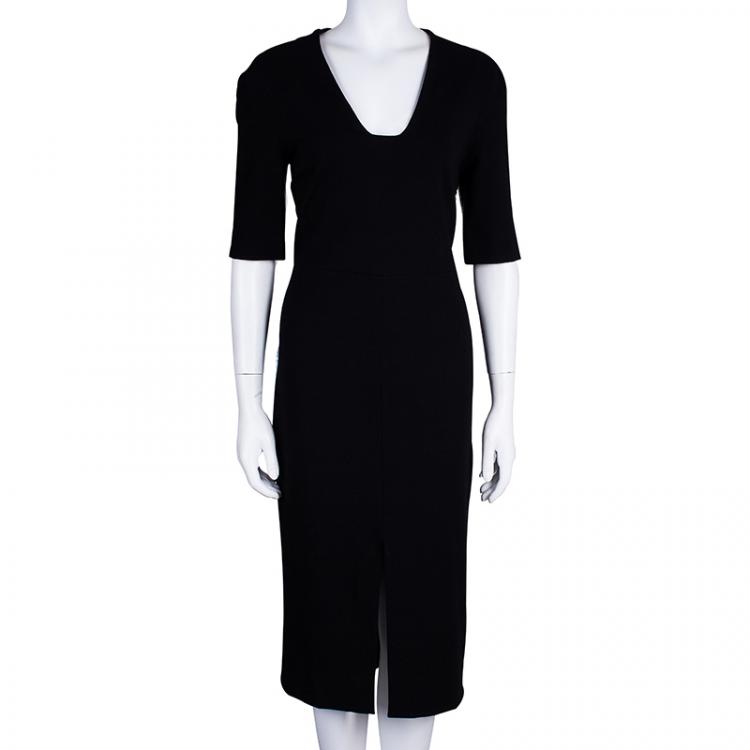 Pre Owned Diane von Furstenberg Black Phyllis Dress L