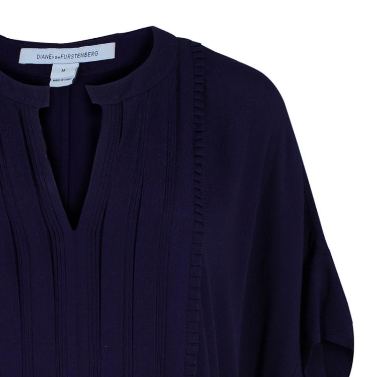 Pre Owned Diane von Furstenberg Purple Naz Dress M