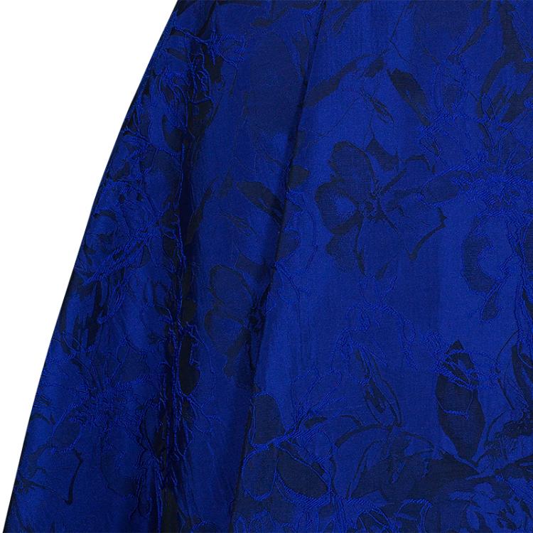 Pre Owned Diane von Furstenberg White/Blue Leopard Print Gemma Skirt XS