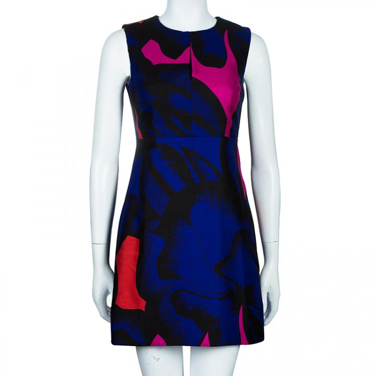 مملوكة مسبقًا Diane Von Furstenberg Multicolor Print Yvette Dress XS
