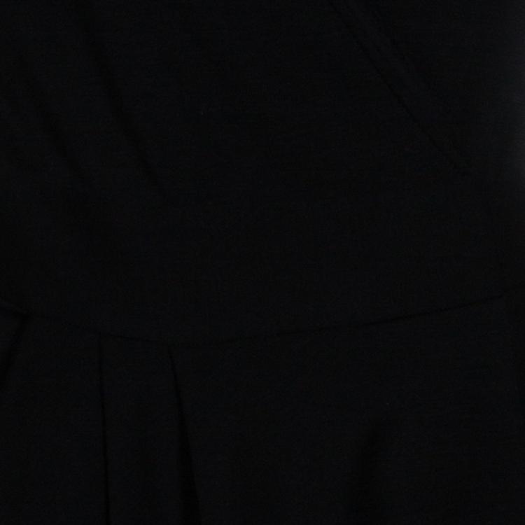 Pre Owned Diane Von Furstenberg Black Long Sleeve Ballerina Wrap Dress M