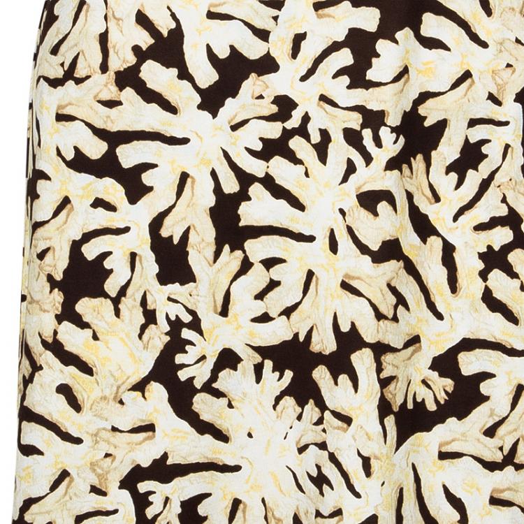 Pre Owned Diane Von Furstenberg Toby Brown Wrap Dress L