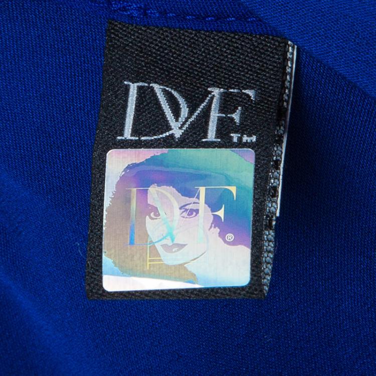 Pre Owned Diane Von Furstenberg Cobalt Handy Dress M