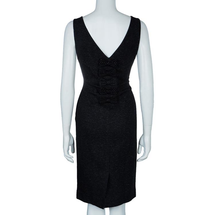 Pre Owned Diane von Furstenberg Grey Wool Dorothea Sleeveless Dress S