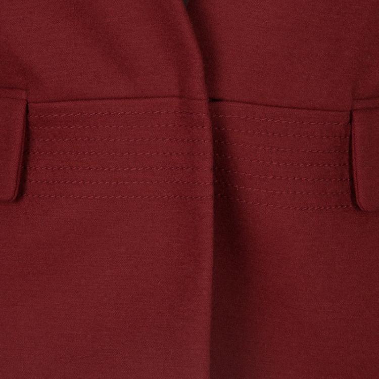 Pre Owned Diane von Furstenberg Red Tutor Wool Blazer S