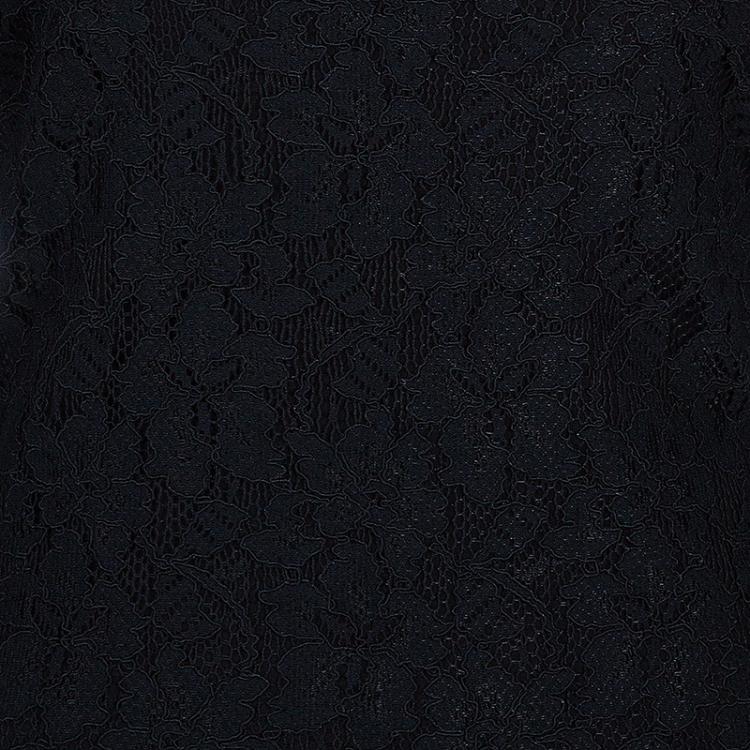 Pre Owned Diane Von Furstenberg Black Lace Zarita Dress XL