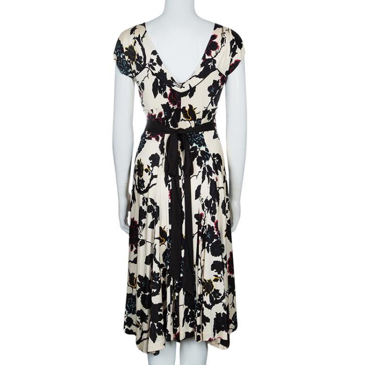 Pre Owned Diane von Furstenberg Multicolor Heerlen Wrap Around Dress M