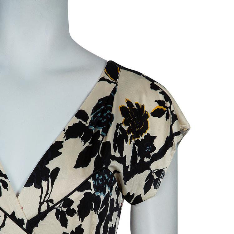Pre Owned Diane von Furstenberg Multicolor Heerlen Wrap Around Dress M
