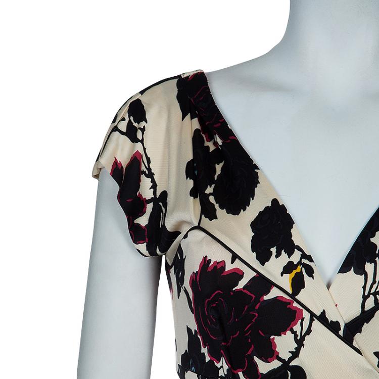 Pre Owned Diane von Furstenberg Multicolor Heerlen Wrap Around Dress M