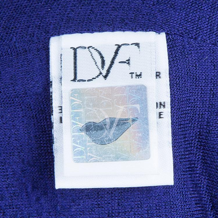 Pre Owned Diane von Furstenberg Blue Zarita  Lace Dress L