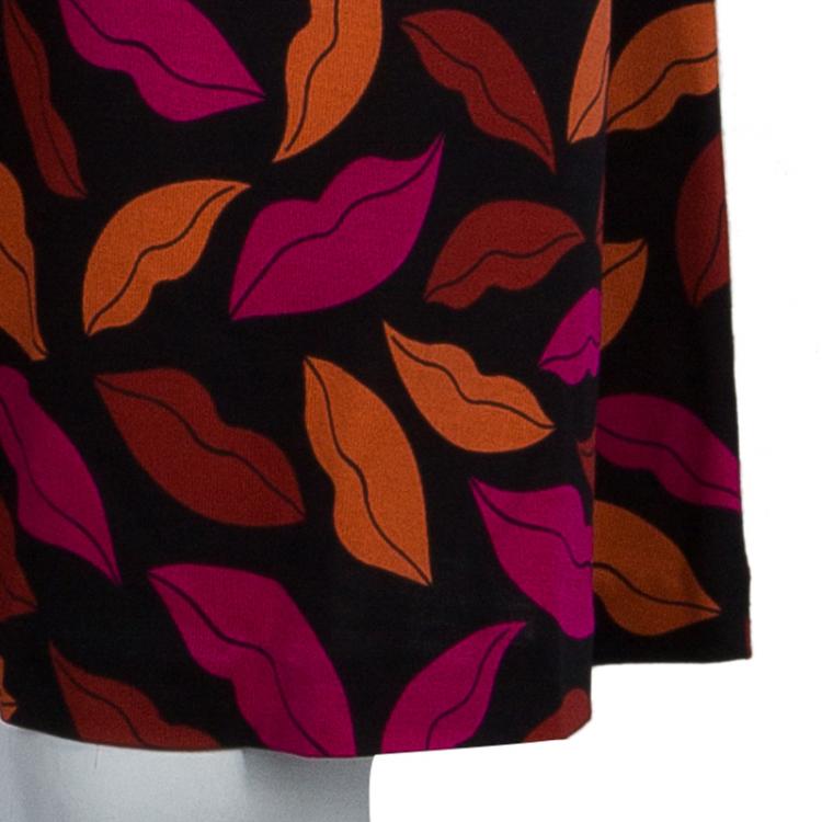 Pre Owned Diane von Furstenberg Leyah Combo Silk Dress S