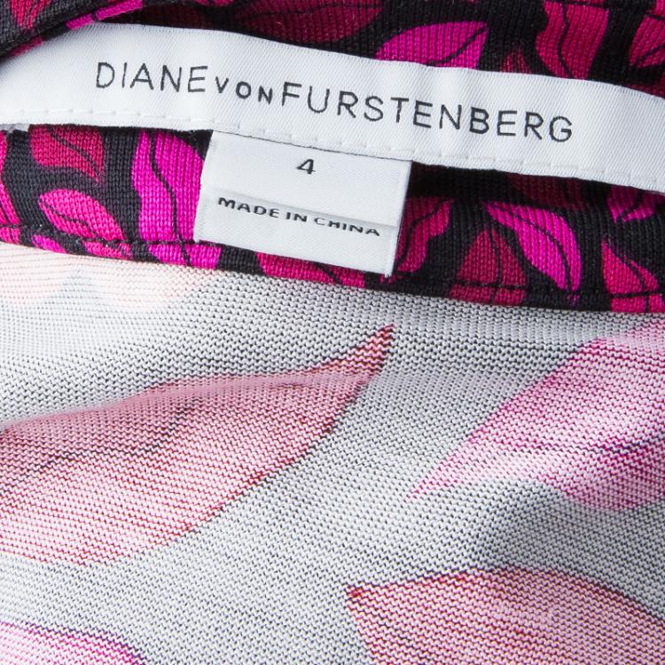 Pre Owned Diane von Furstenberg Leyah Combo Silk Dress S