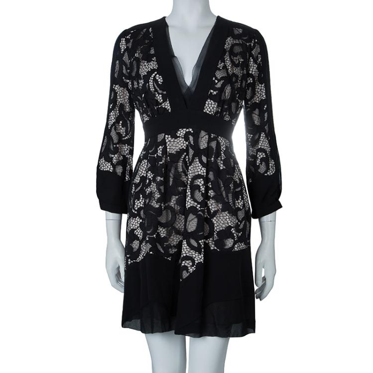 Diane Von Furstenberg Black Lace Dress