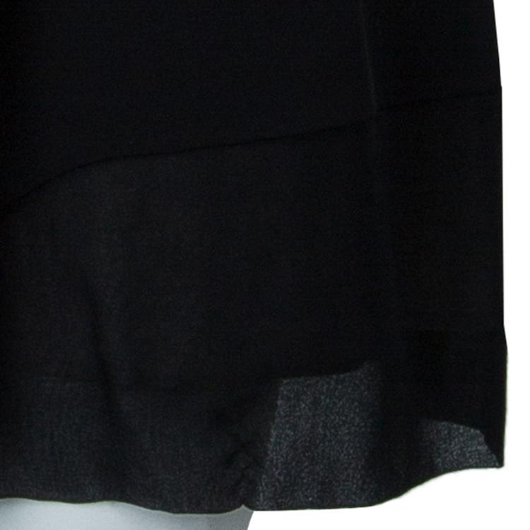 Pre Owned Diane von Furstenberg Black Lace Detail Long Sleeve Dress S