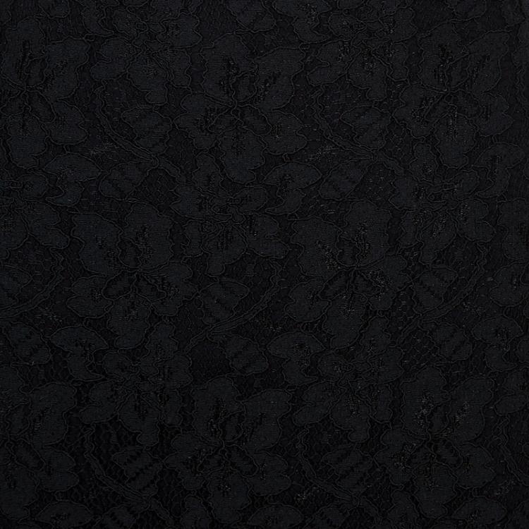 Pre Owned Diane Von Furstenberg Black Lace Scalloped Bottom Scotia Skirt L
