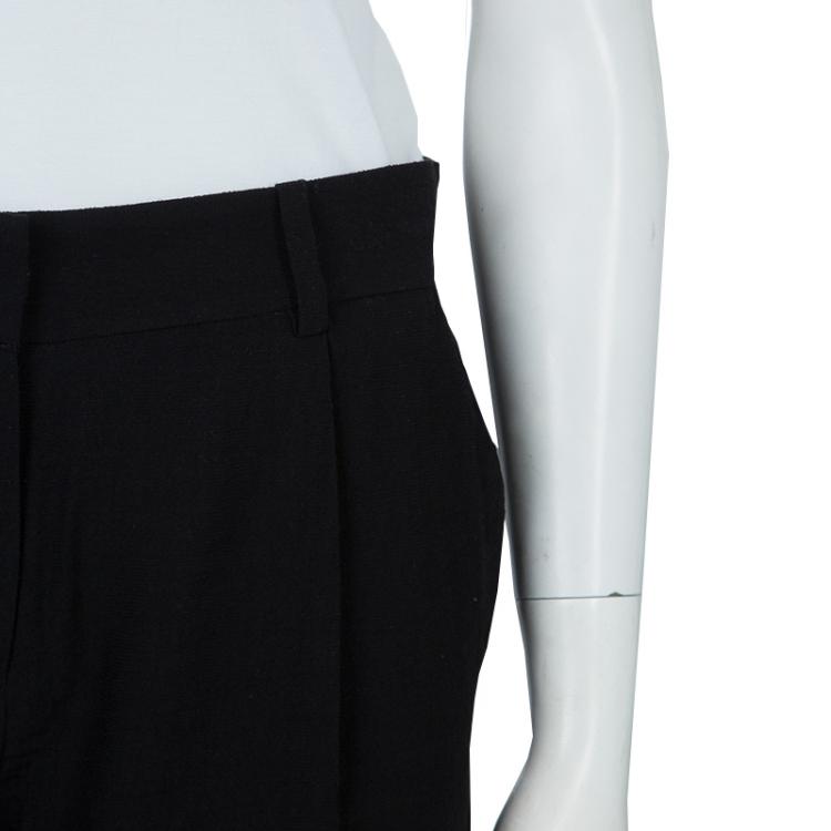 Pre Owned Diane Von Furstenberg Black Scalloped Lace Trim Yara Shorts S