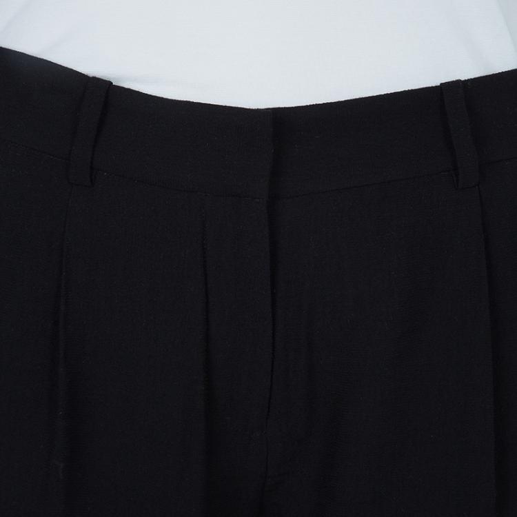 Pre Owned Diane Von Furstenberg Black Scalloped Lace Trim Yara Shorts S