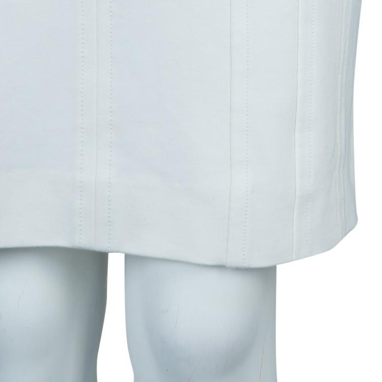 Pre Owned Diane Von Furstenberg White Short Sleeve Kader Dress L