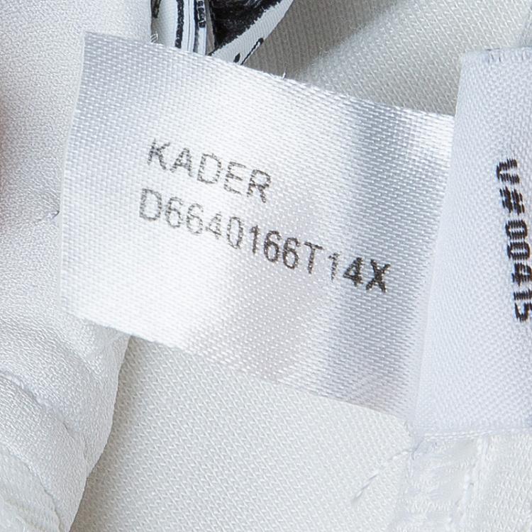 Pre Owned Diane Von Furstenberg White Short Sleeve Kader Dress L