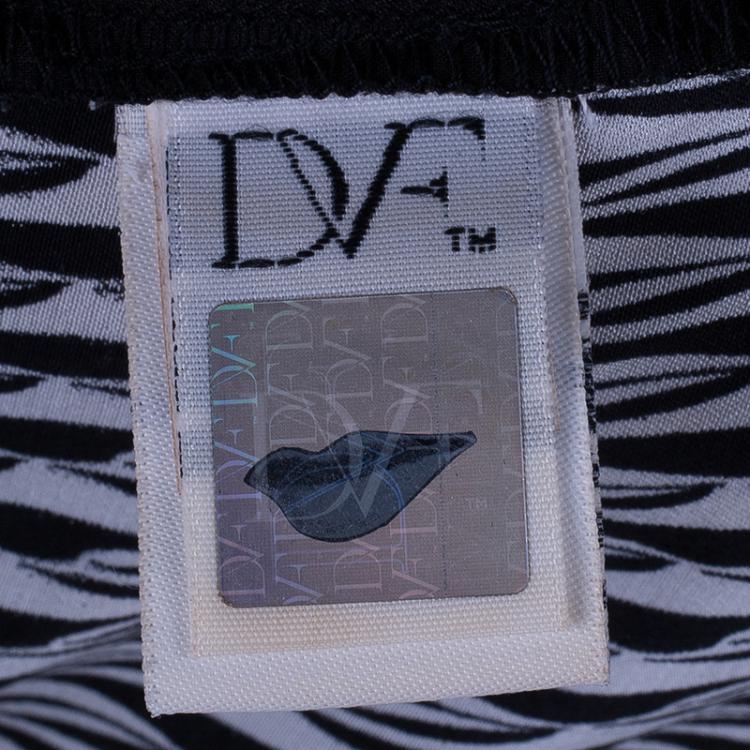 Pre Owned Diane Von Furstenberg Benett Two Print Monochrome Printed Silk Pants L