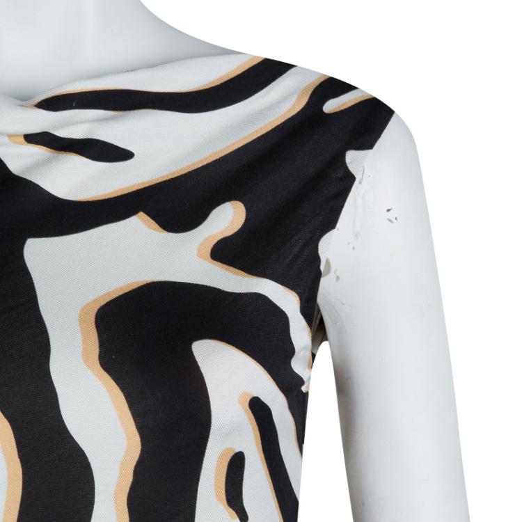 مملوكة مسبقًا Diane Von Furstenberg Printed Jersey Ruched Glasmary Dress M