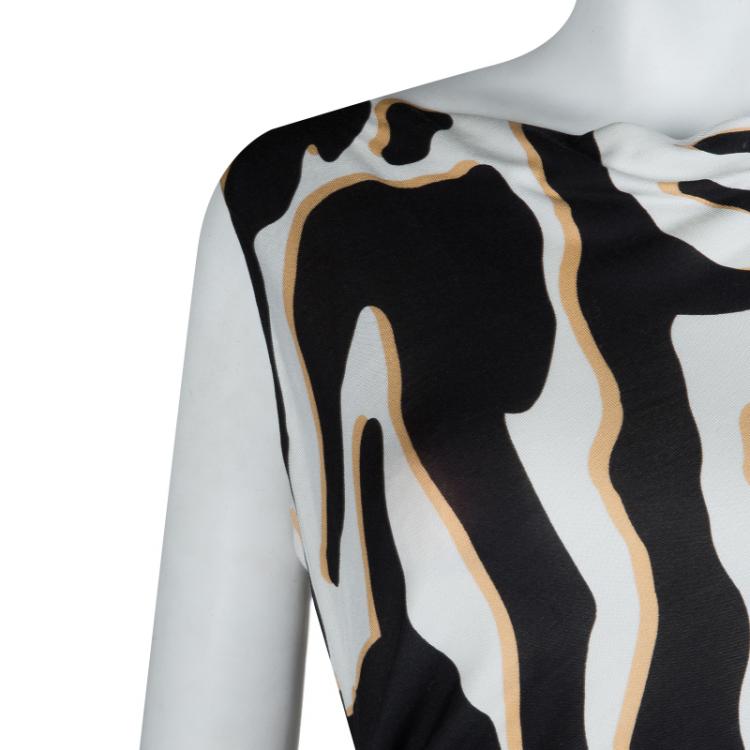 مملوكة مسبقًا Diane Von Furstenberg Printed Jersey Ruched Glasmary Dress M