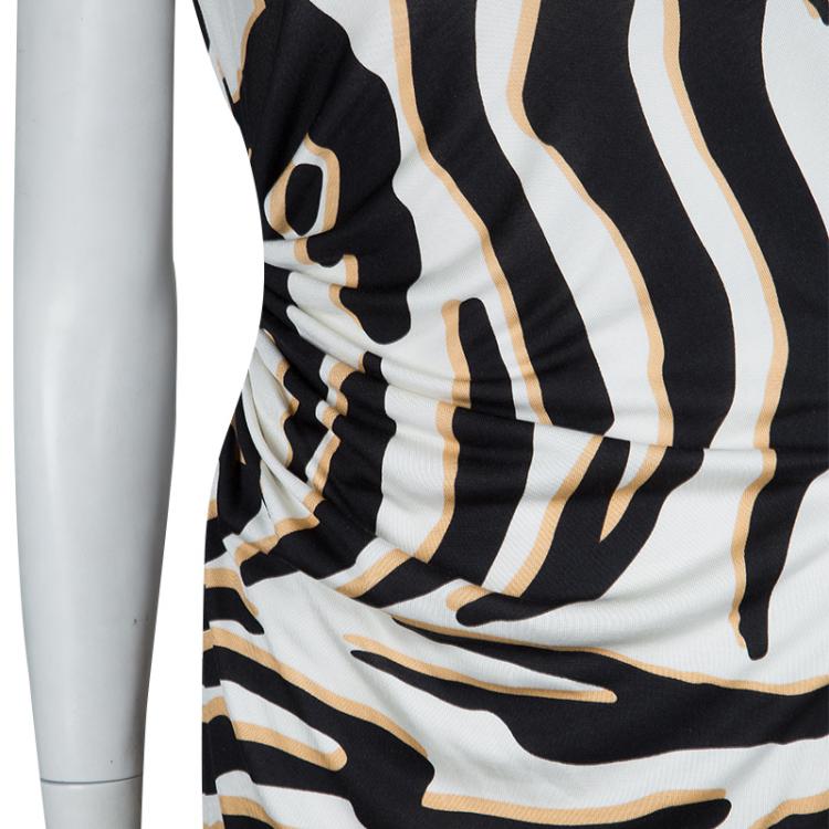مملوكة مسبقًا Diane Von Furstenberg Printed Jersey Ruched Glasmary Dress M