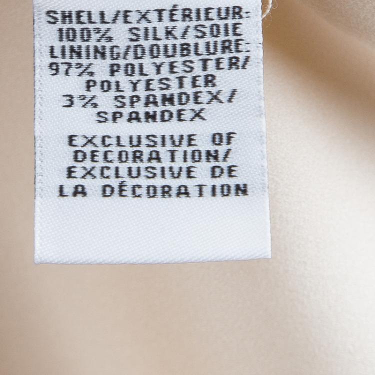 Pre Owned Diane Von Furstenberg Beige Silk Willemma Crystal Embellished Halter Gown M
