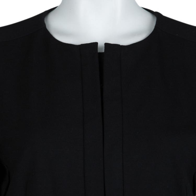 Pre Owned Diane Von Furstenberg Black Knit Zip Front Rover Jacket XL